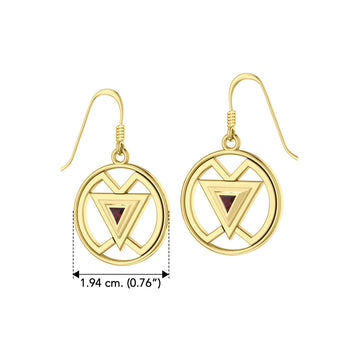 Femininity Symbol Solid Yellow Gold Earrings by Sibylle Grummes GER528